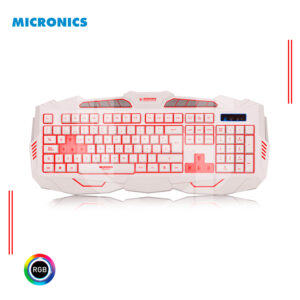 TECLADO GAMER MICRONICS FRANTIC MIC K713W (BLANCO)