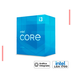 PROCESADOR INTEL CORE i3-12100, 3.3 GHz / 4.3 Ghz, LGA 1700, 4 NÚCLEOS, 12MB, INTEL UHD GRAPHICS 730