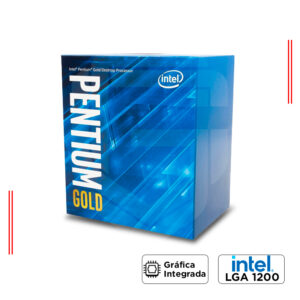 PROCESADOR INTEL PENTIUM GOLD G6400 (BX80701G6400), 4.0 GHz, LGA 1200, 2 NÚCLEOS, 4MB, INTEL GRAPHICS