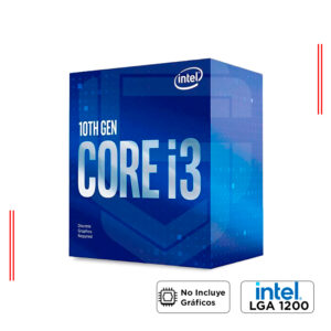 PROCESADOR INTEL CORE i3-10105F (BX8070110105F), 3.7 GHz / 4.4 GHz Ghz, LGA 1200, 4 NÚCLEOS, 6MB