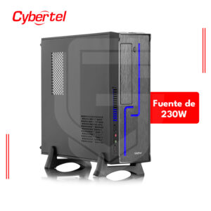 CASE SLIM CYBERTEL DERBY CYB C1005, FUENTE 230W, COLOR NEGRO