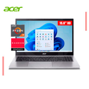 LAPTOP ACER ASPIRE 3 A315-43-ROLE AMD RYZEN 7 5700U, RAM 12GB DDR4, SSD 512GB, 15.6" HD