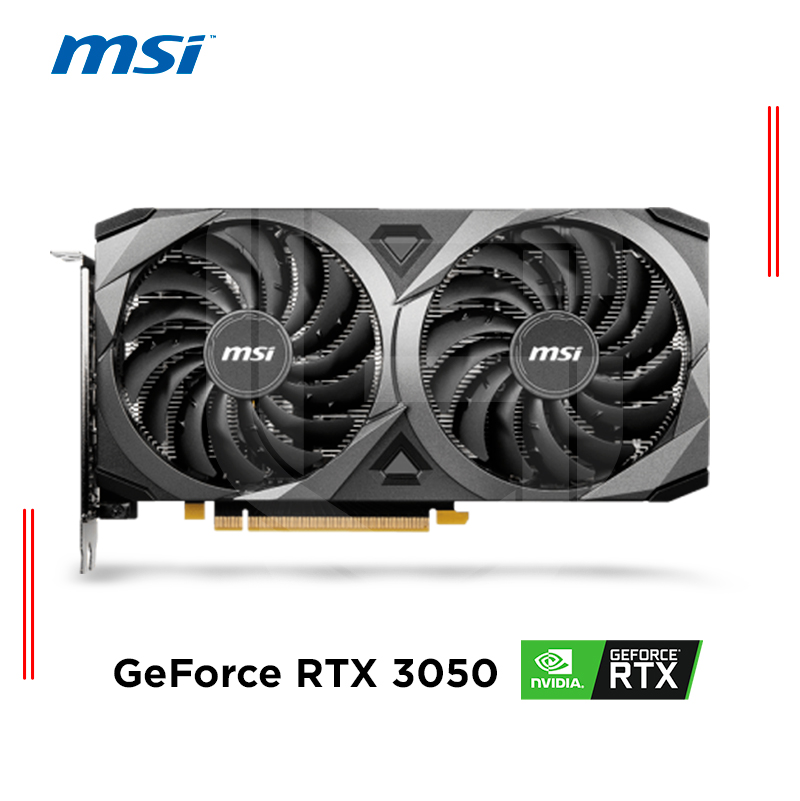 TARJETA DE VIDEO MSI VENTUS 2X NVIDIA GEFORCE RTX 3050 8GB GDDR6, 128 BITS