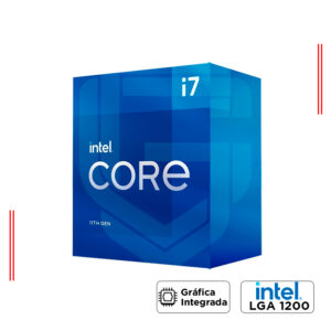 PROCESADOR INTEL CORE i7-11700, 2.5 GHz / 4.5 Ghz, LGA 1200, 8 NÚCLEOS, 16MB, INTEL GRAPHICS