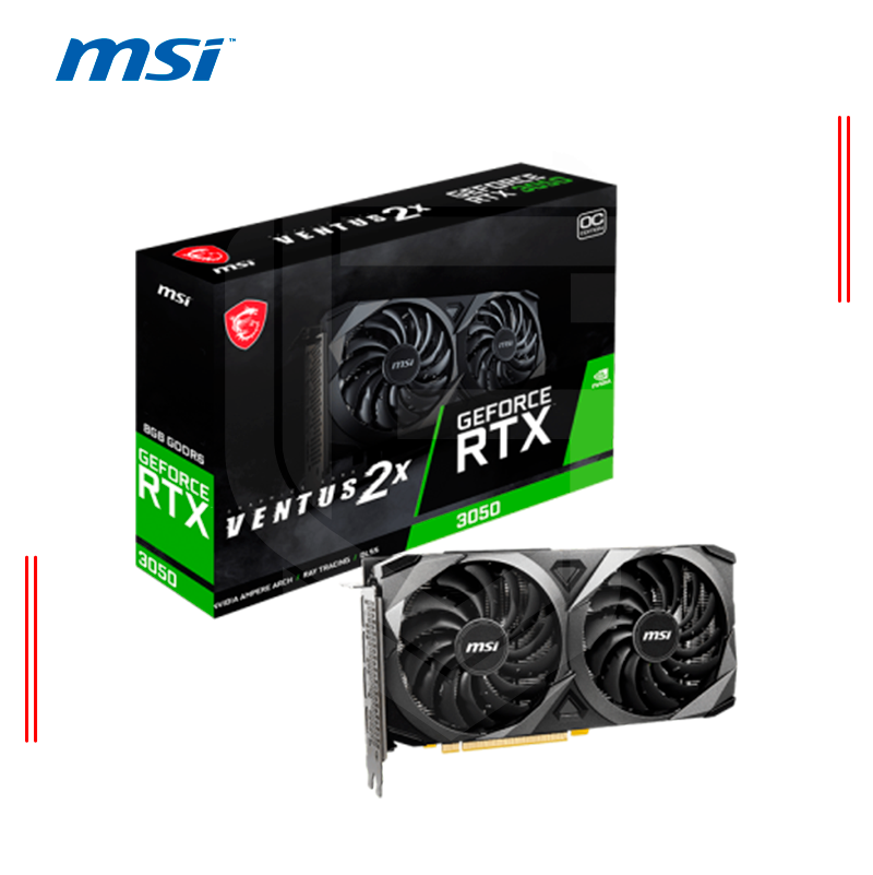 TARJETA DE VIDEO MSI VENTUS 2X NVIDIA GEFORCE RTX 3050 8GB GDDR6, 128 BITS - Imagen 3