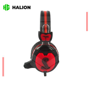 AUDIFONO GAMER HALION S4 COBRA, NEGRO C/ ROJO