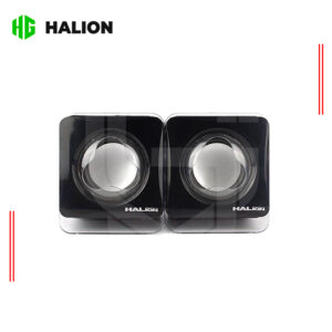 PARLANTE HALION HA-S18, 6 WATTS, CONECTOR USB, MATERIAL DE PLÁSTICO, POTENCIA DE SALIDA 3W X 2 RMS, COLOR NEGRO