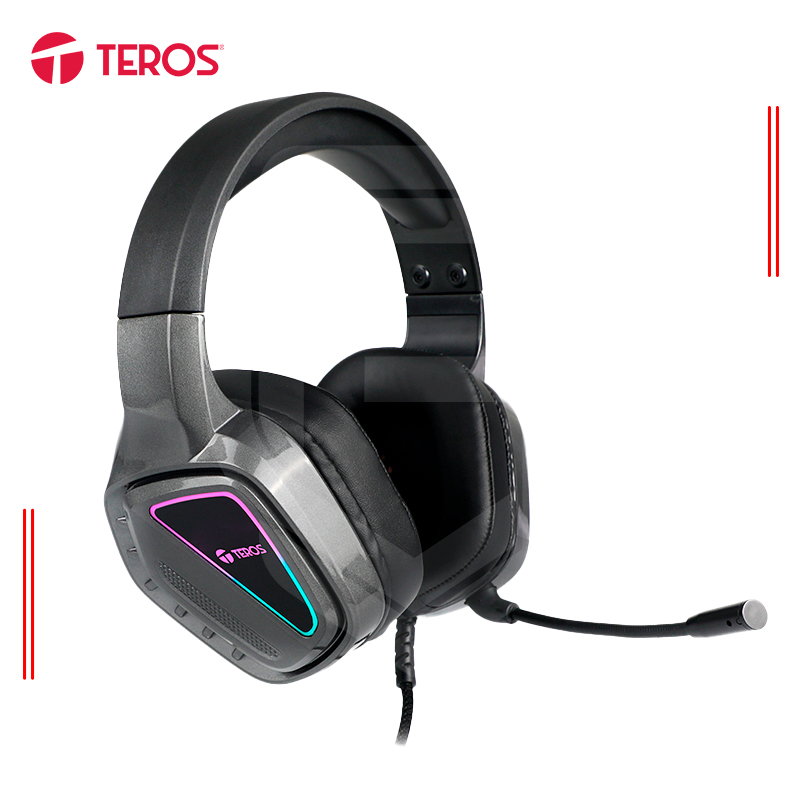 AUDIFONOS GAMING TEROS TE-8171N, ESTÉREO, MICRÓFONO, LUCES RGB - Imagen 2