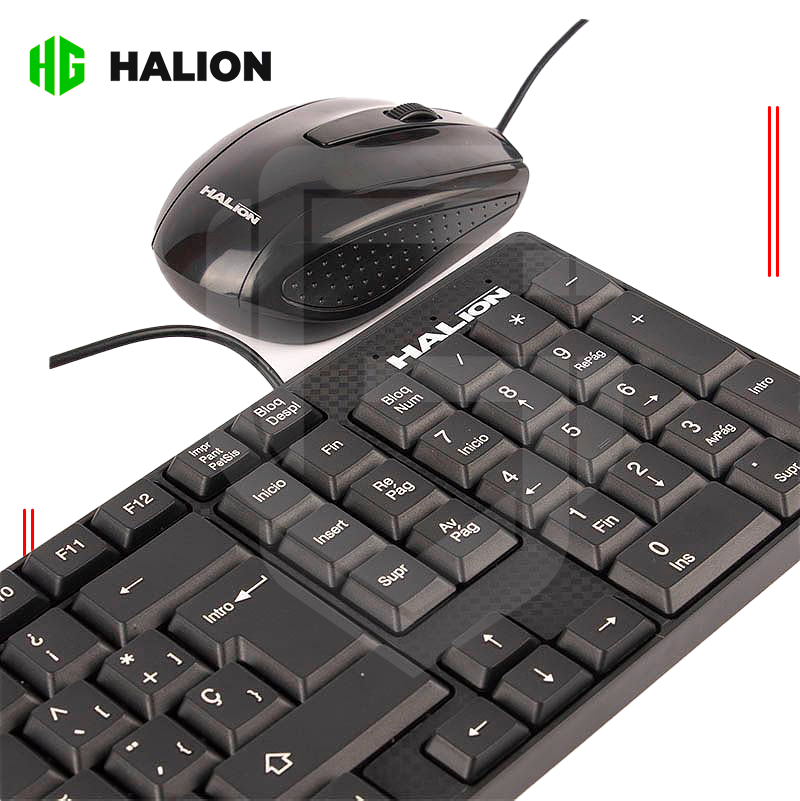 KIT HALION HA-K651C TECLADO Y MOUSE/ USB - Imagen 2