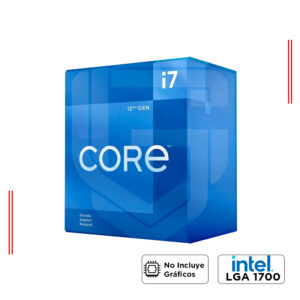 PROCESADOR INTEL CORE i7-12700KF 3.6GHz / 5.0GHz, 25MB, LGA 1700, 12 NÚCLEOS, S/ GRÁFICA, S/COOLER