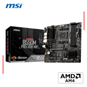 PLACA MADRE MSI B550M PRO-VDH WIFI, AMD B550, AM4 SOCKET, VGA, HDMI, DP