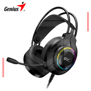 AUDIFONO CON MICROFONO PLEGABLE GENIUS GX HS-GX580U, 50MM RGB, NEGRO
