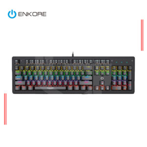 TECLADO MECANICO ENKORE KINGDOM ENK 1001 RAINBOW (SW-AZUL) NEGRO