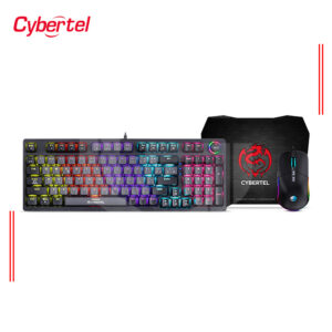 KIT CYBERTEL STRIKER BLACK CBX GT1802 TECLADO GAMER MECANICO + MOUSE + PAD