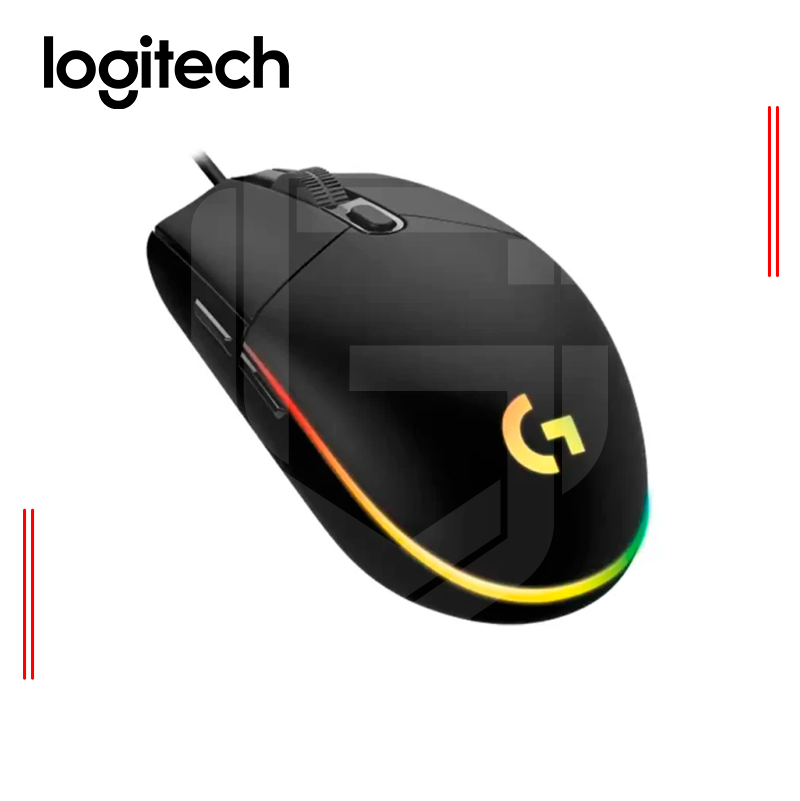 MOUSE LOGITECH G203 BLACK RGB LIGHTSYNC DPI 8000 WIRED USB - Imagen 3