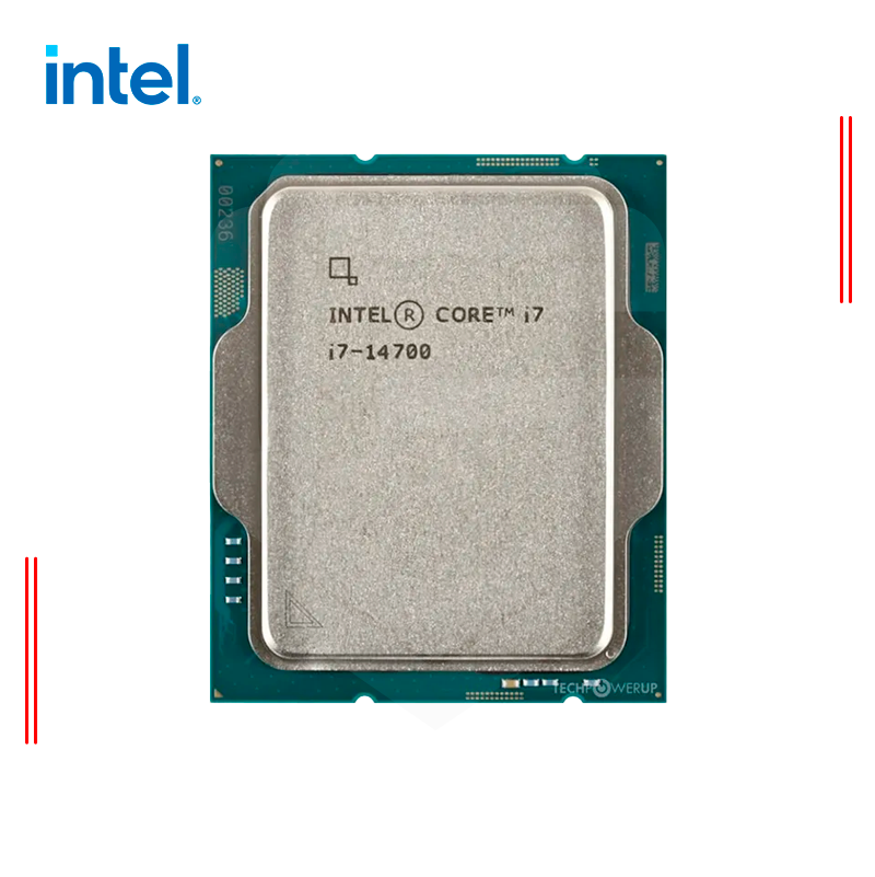PROCESADOR INTEL CORE i7-14700, 2.10Ghz / 5.40GHZ, LGA 1700, 20 NÚCLEOS, 33MB, INTEL GRAPHICS - Imagen 2