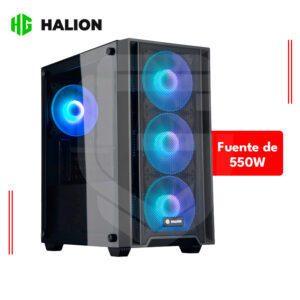 CASE GAMER HALION RAGNAROK 321 MALLA X 4FAN, FUENTE 550W