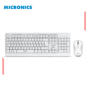 KIT TECLADO Y MOUSE MICRONICS NORTON MIC T100W, BLANCO
