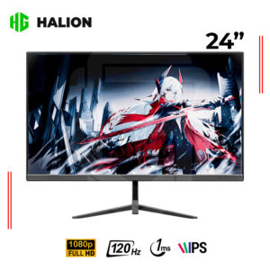 MONITOR HALION HS-2403FF 24" FHD, PANEL IPS, 120HZ, 1MS,  VGA – HDMI
