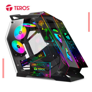 CASE GAMER TEROS TE-1312G, MID TOWER, USB 3.0 / USB 2.0, VENTILADOR ARGB, NEGRO