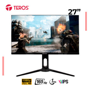 MONITOR GAMER TEROS TE-2752G, 27" FHD IPS, 165 HZ, 1MS, HDMI, DP
