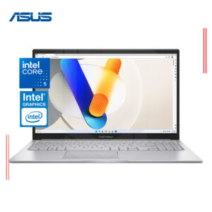 LAPTOP ASUS VIVOBOOK X1504 (90NB13Y2-M00XM0) INTEL CORE 5 120U, RAM 8GB DDR4, SSD 512GB, 15.6″ FHD, WINDOWS 11, PLATEADO