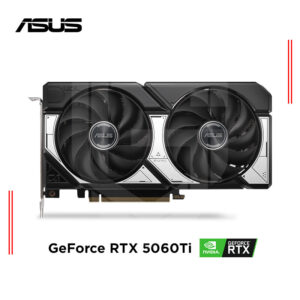 TARJETA DE VIDEO ASUS GEFORCE RTX 5060Ti 16GB GDDR7 DUAL OC (DUAL-RTX5060TI-O16G) 128 BITS, 2 VENTILADORES