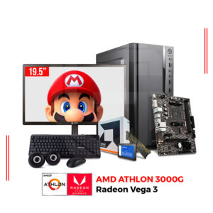 COMPUTADORA AMD ATHLON 3000G, RAM 8GB DDR4, SSD 512GB, MONITOR 19.5" HD