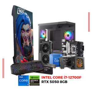 COMPUTADORA GAMER INTEL CORE i7 12700F, RAM 16GB DDR4, SSD 1TB, GEFORCE RTX 5050 8GB, MONITOR 27" FHD