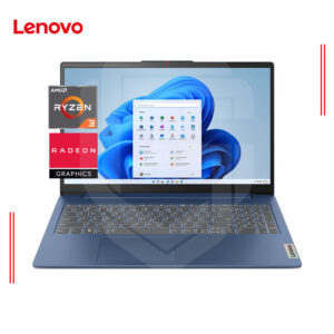LAPTOP LENOVO IDEAPAD SLIM 3 15AMN8, AMD RYZEN 3 7320U, RAM 8GB DDR5, SSD 512GB, 15.6″ FHD, AMD RADEON 610M GRAPHICS (82XQ005ULM)