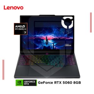 LAPTOP LENOVO LEGION 5 15AHP10, AMD RYZEN 7 260, RAM 16GB DDR5, 1TB SSD M.2, GEFORCE RTX 5060 8GB, 15.3″ WUXGA IPS, FREEDOS (83M0005GLM)