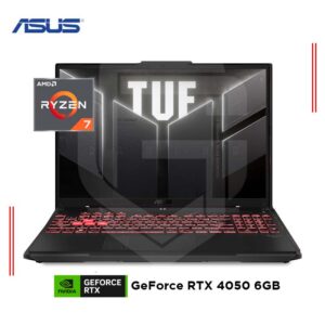 LAPTOP ASUS TUF FA607NUG-RL117 RYZEN 7-7445HS, RAM 16GB DDR5, SSD 512GB, GEFORCE RTX 4050 6GB, 16" WUXGA 144HZ, FREEDOS (90NR0MU3-M007A0)