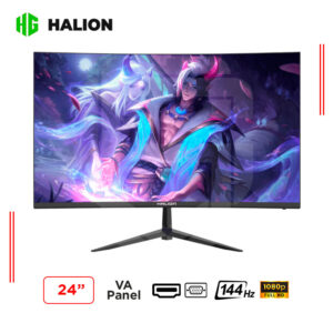 MONITOR HALION HS2405FC 24″ FHD, CURVO, PANEL VA, 144HZ